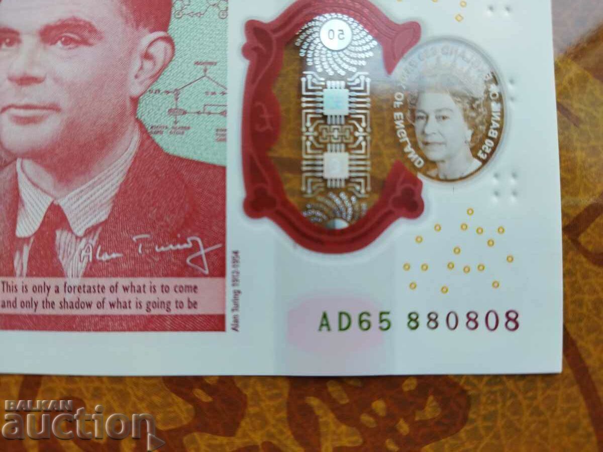 INTERESANT NUMĂR 50 de lire sterline din 2016 88 08 08