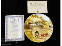 English porcelain plate, certificate.