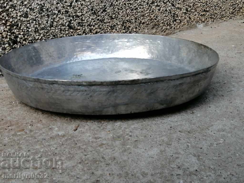 Παράδοση κατσαρόλα χαλκού, τηγάνι, χαλκού, μπλε Παράδοση κατσαρόλα χαλκού, τηγάνι, χαλκού, μπλε