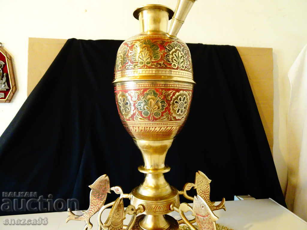 Χάλκινος ναργιλέ 3,2 κιλά, κυψελωτό σμάλτο. - 5 Χάλκινος ναργιλέ 3,2 κιλά, κυψελωτό σμάλτο. - 5