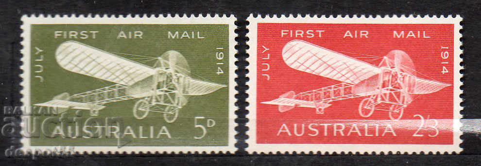 1964. Australia. 50 years from the first air mail.