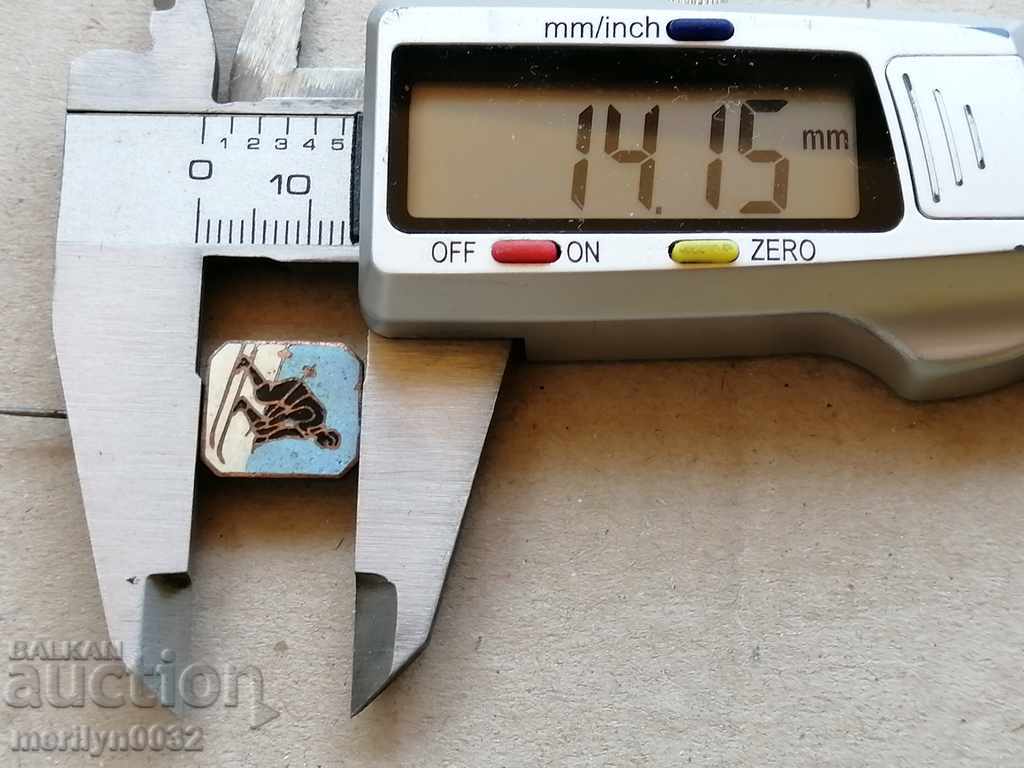Breastplate Ski Sign Kingdom Bulgaria Medal Badge - 6 Breastplate Ski Sign Kingdom Bulgaria Medal Badge - 6