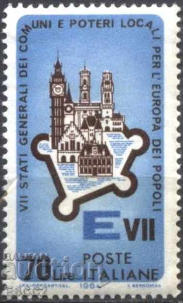 Чиста марка Конгрес на европейските градове 1964 от Италия