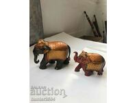 Wooden elephants, painted, India