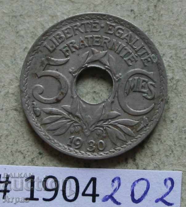 5 сантима 1930 Франция