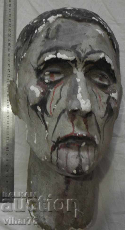 An old plaster bust of Dracula with price 119.99 BGN | € 61.35