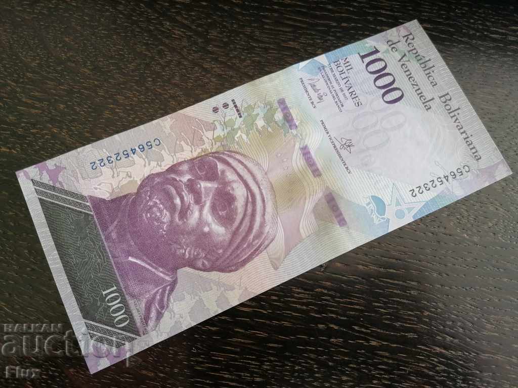 Banknote - Venezuela - 1000 Bolivar UNC | 2017 with price 5.00 BGN | € 2.56 Banknote - Venezuela - 1000 Bolivar UNC | 2017 with price 5.00 BGN | € 2.56
