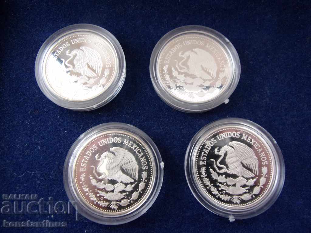 Colector Lot Mexic 4 x 25 Peso 1985/86 UNC PROOF - 5