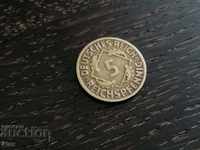 Райх монета - Германия - 5 пфенига | 1925г.; серия D