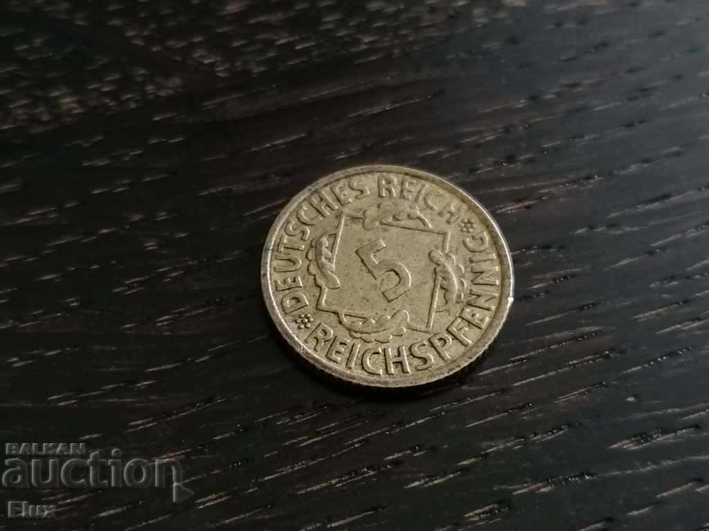 Reich Coin - Germany - 5 pfeniga | 1936; F series