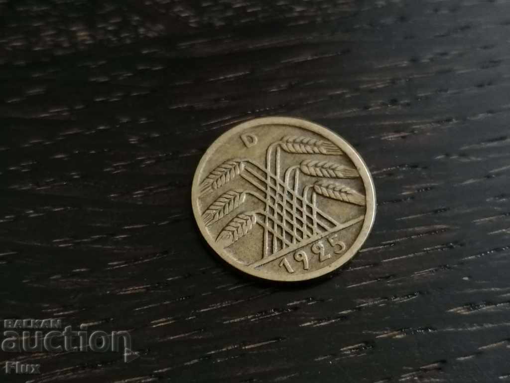 Reich Coin - Germany - 5 pfeniga | 1925; D Series with price 3.50 BGN | € 1.79