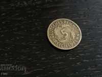 Reich Coin - Γερμανία - 5 pfeniga | 1925; Σειρά D