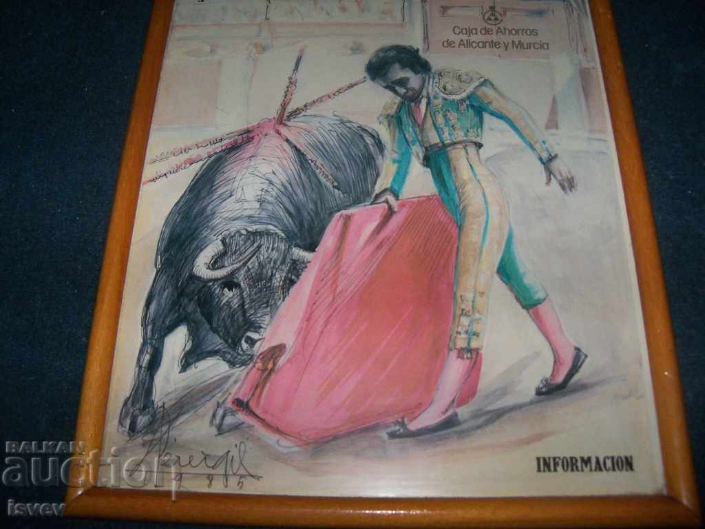 Delivery of An old Spanish bullhorn poster from 1985. Delivery of An old Spanish bullhorn poster from 1985.