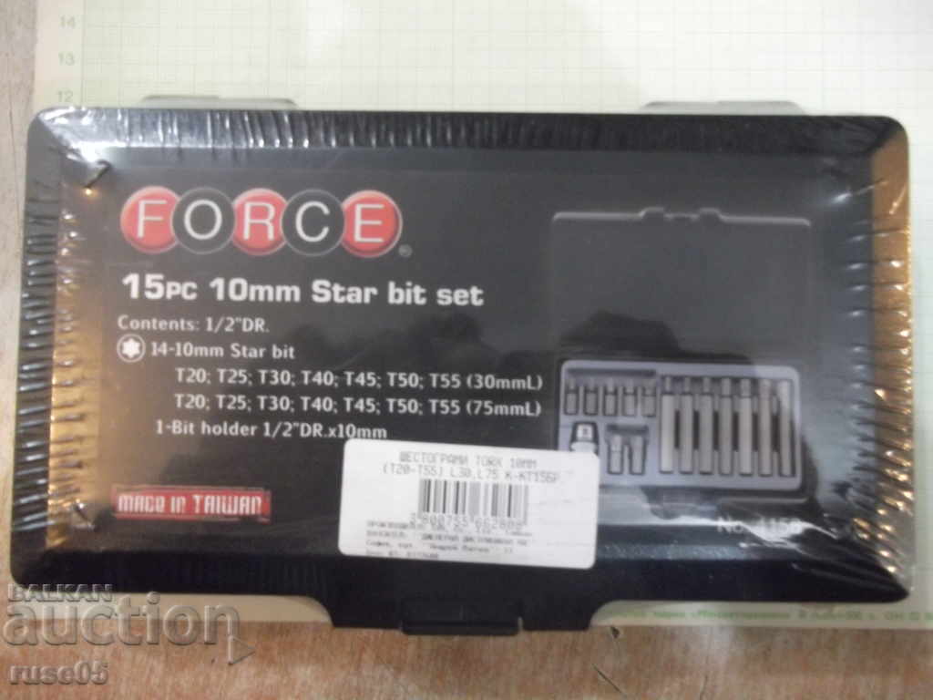Set of hexagons "FORCE - TORX - 10 mm" - 5