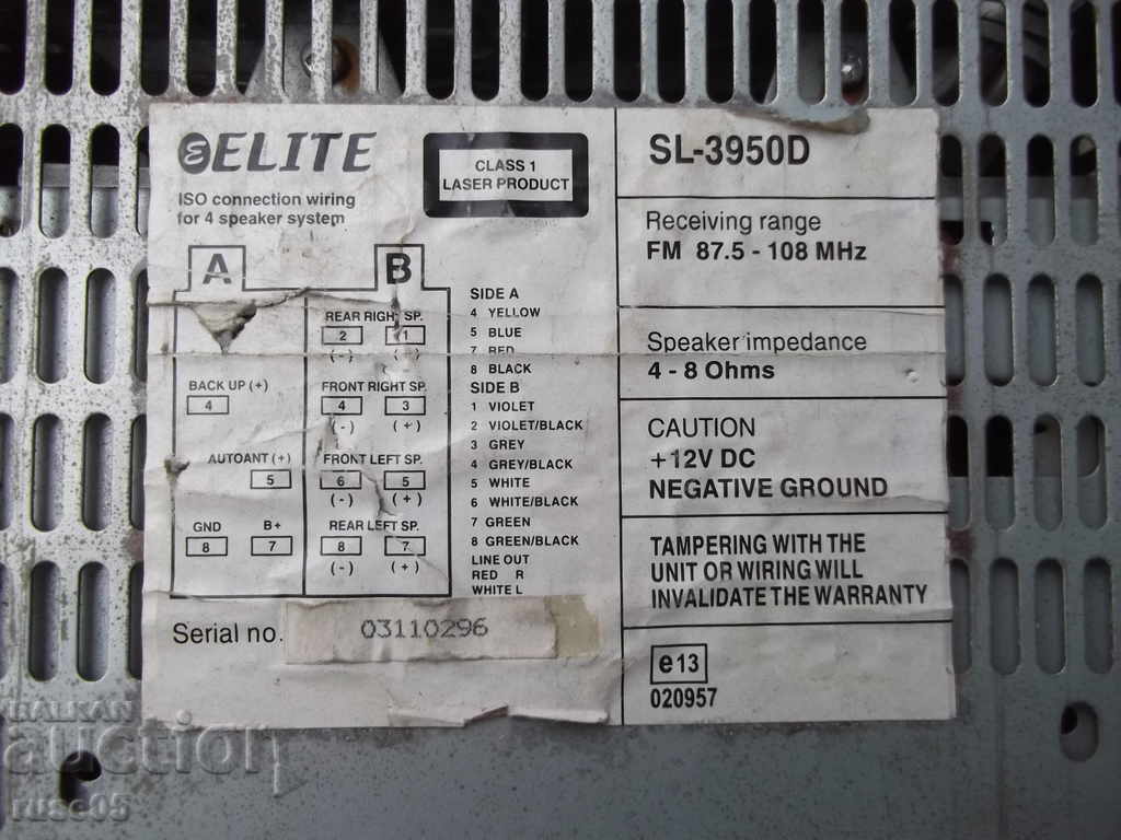 RadioCD "ELITE - SL - 3950 D" for car - 6 RadioCD "ELITE - SL - 3950 D" for car - 6