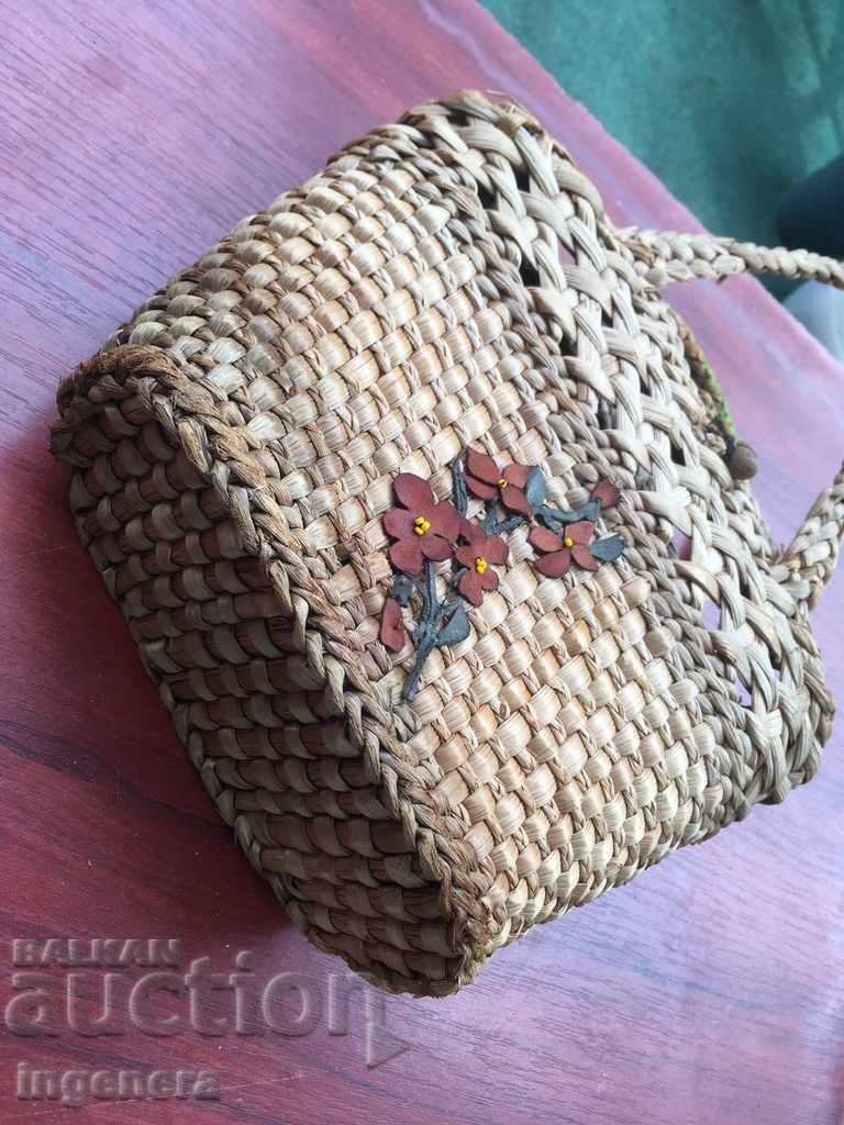 KNITTED WOVEN BASKET OLD TIME - 5 KNITTED WOVEN BASKET OLD TIME - 5