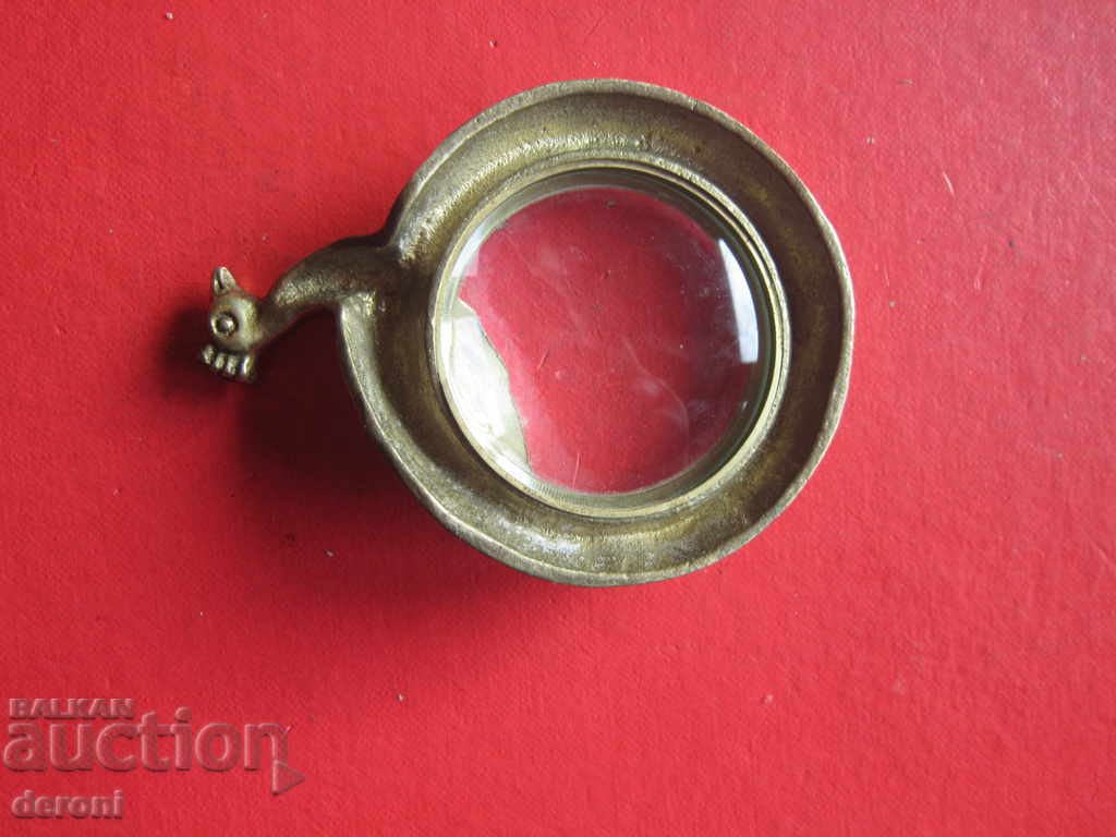 Auction  Unique antique bronze magnifier 19th century