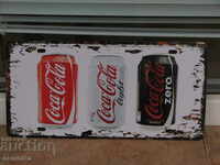 Metal plate number Coca Cola Coca Cola Zero Light jugs