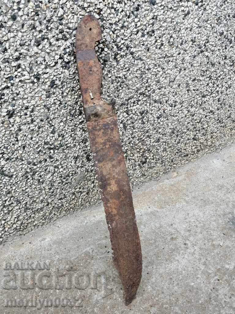 Old hand-forged shepherd's knife rioter karakulak scimitar - 7