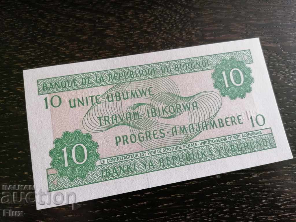 Banknote - Burundi - 10 francs UNC | 2007 with price 3.00 BGN | € 1.53 Banknote - Burundi - 10 francs UNC | 2007 with price 3.00 BGN | € 1.53