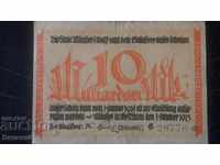 10 милиарда марки 1923 Германия Редки