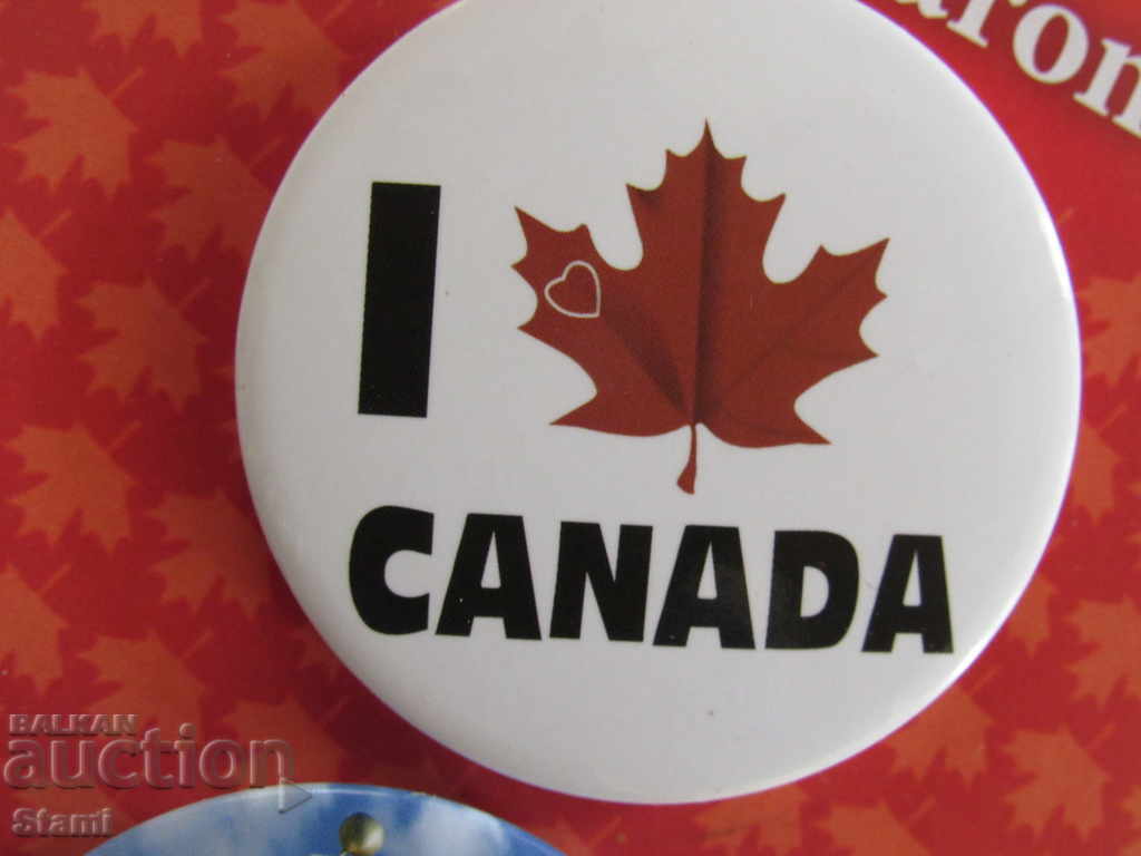 Set of 3 Metallic Badges - Canada - 6 Set of 3 Metallic Badges - Canada - 6