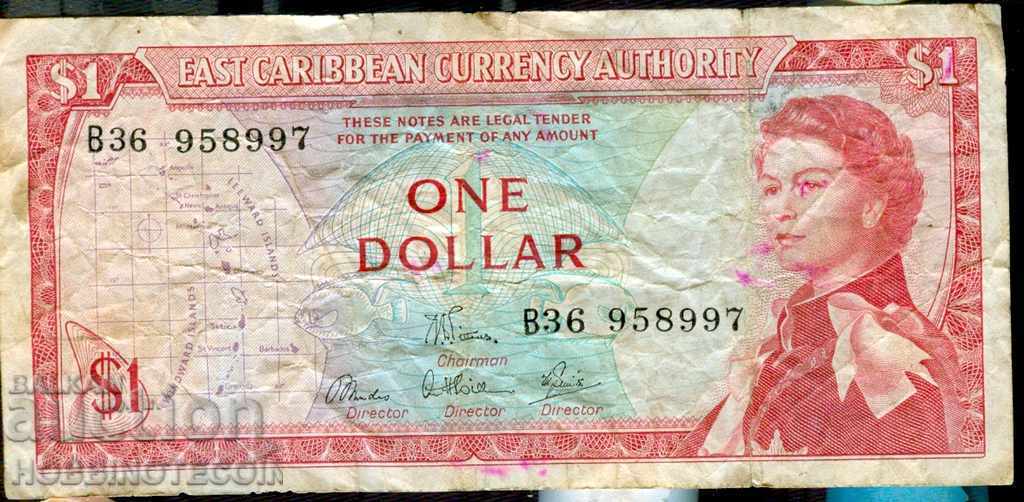 EAST CARIBBEAN EAST CARIBBEAN 1 $ B36 issue 1965