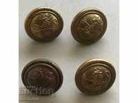 4109 Kingdom of Bulgaria 4 small buttons PSV 1918 King Ferdinand