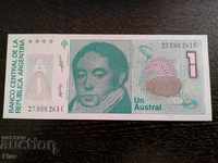 Bancnotă - Argentina - 1 UNC australian | 1991.