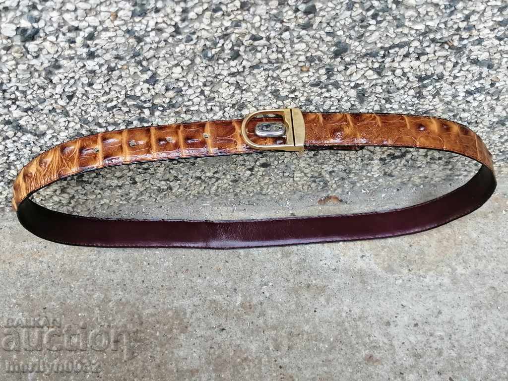 Crocodile leather belt - 7 Crocodile leather belt - 7