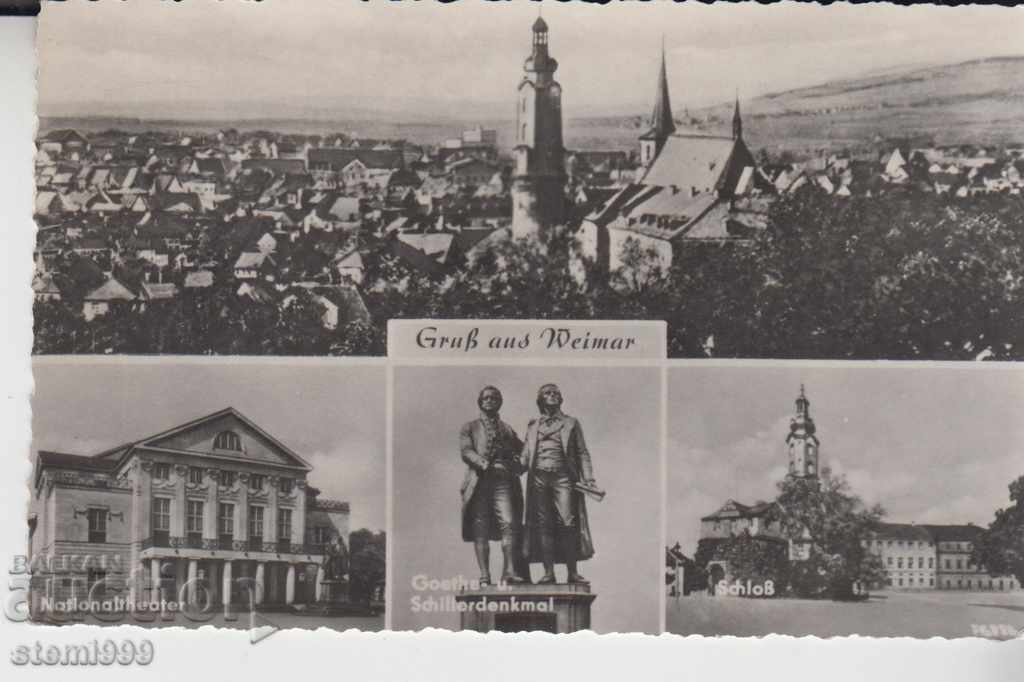 Postcard Weimar Goethe