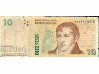 ARGENTINA ARGENTINA 10 Pesos issue 2008 series K