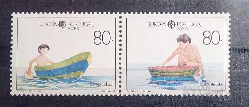 Πορτογαλία / Αζόρες 1989 Ευρώπη CEPT Πλοία / Παιδιά MNH