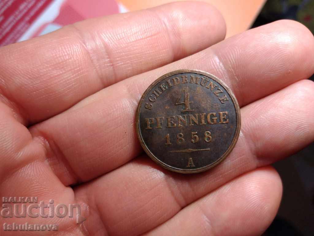 4 Pfennig 1858 SCHAUMBURG LIPPE