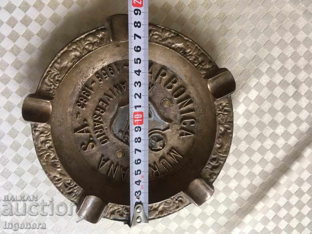 Auction Ashtray large relief bronze, brass-950 gr Auction Ashtray large relief bronze, brass-950 gr