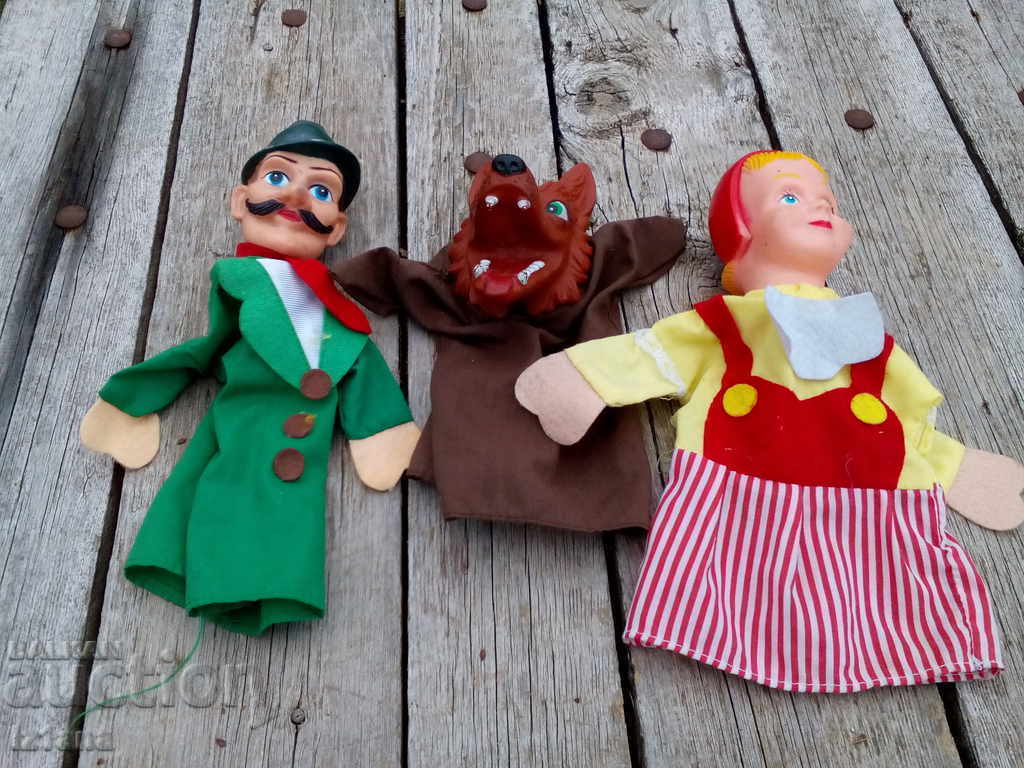 Old dolls for puppet theater, Little Red Riding Hood
