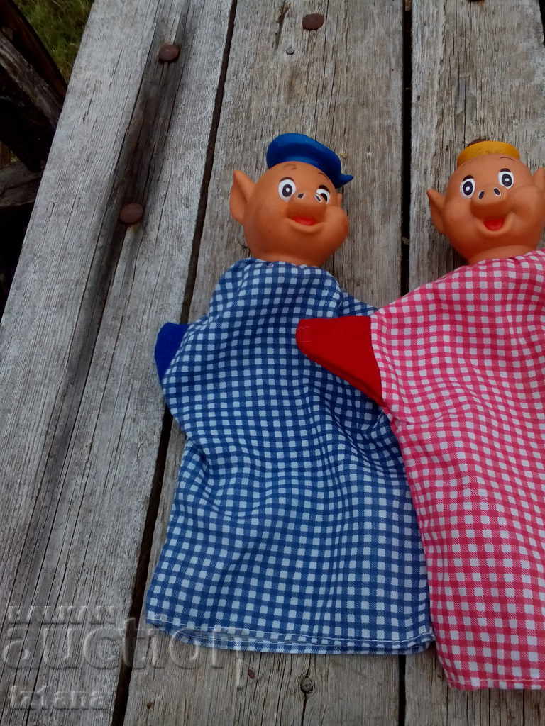 Old dolls for puppet theater, The Three Little Pigs with price 110.00 BGN | € 56.24