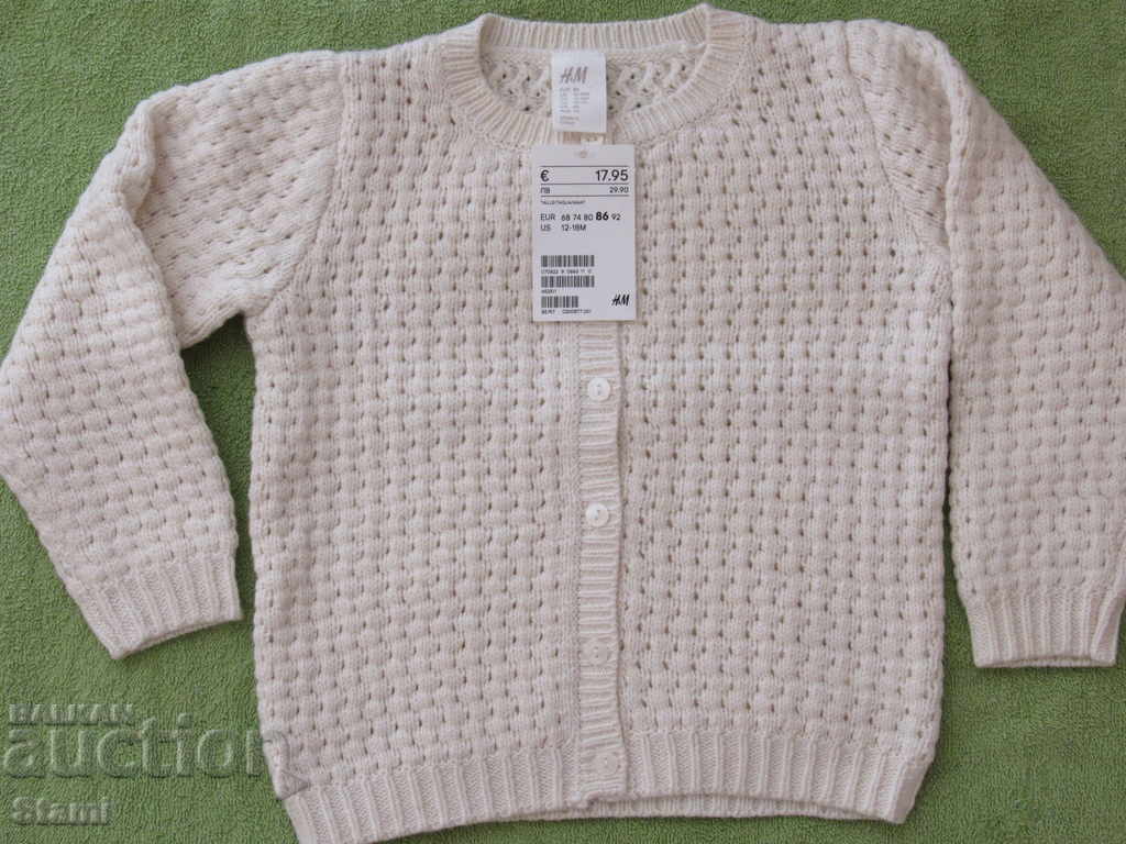 New H&M baby cardigan for a girl