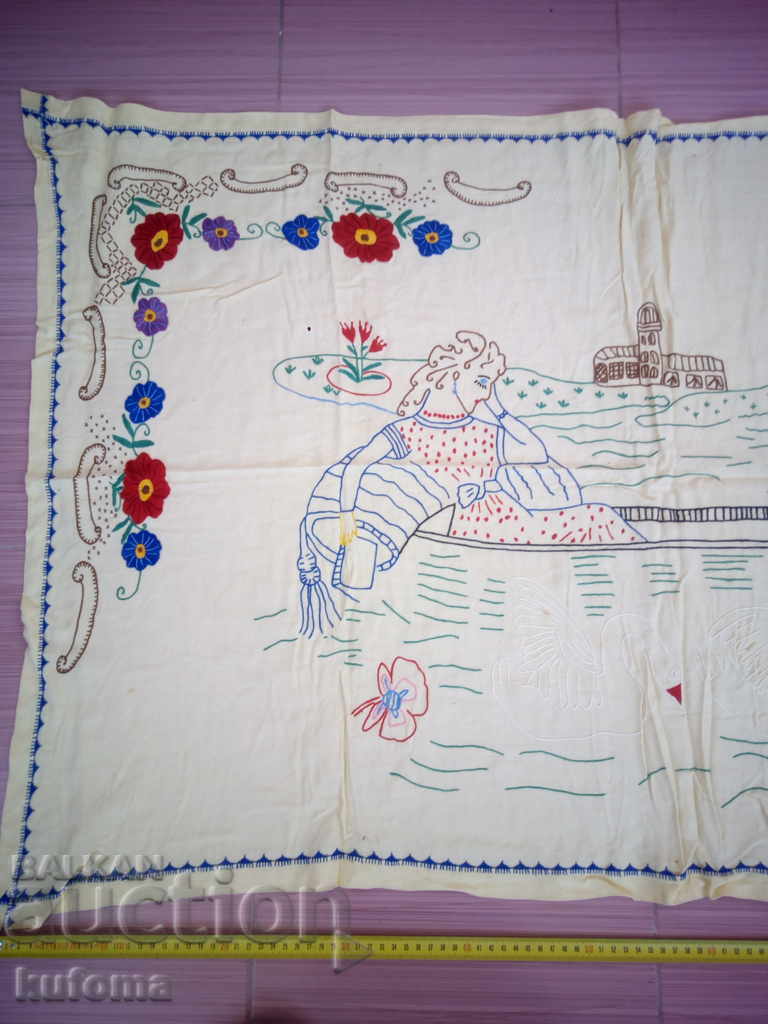 Παλαιό κάλυμμα χειροποίητο κέντημα με τιμή € 34.99 | 68.43 BGN