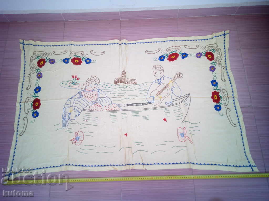 Παλαιό κάλυμμα χειροποίητο κέντημα