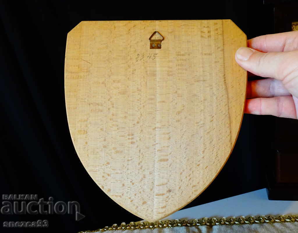 Tin and wood panel, hunting theme with price 9.00 BGN | € 4.60 Tin and wood panel, hunting theme with price 9.00 BGN | € 4.60