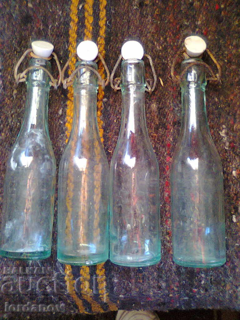 Old lemonade bottles.