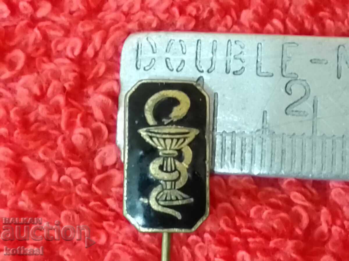 Old social badge enamel pin bronze Pharmacy Medicine Doctor Old social badge enamel pin bronze Pharmacy Medicine Doctor