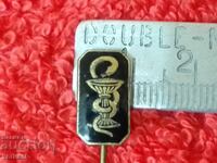 Veche insignă socială email pin bronz Farmacie Medicină Doctor