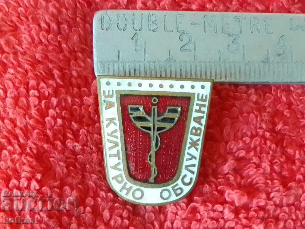 Old social badge enamel For cultural service Old social badge enamel For cultural service