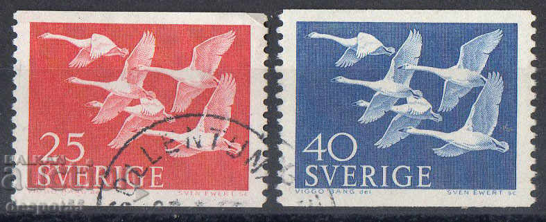 1956. Suedia. Ștampile de Nord - Păsări.