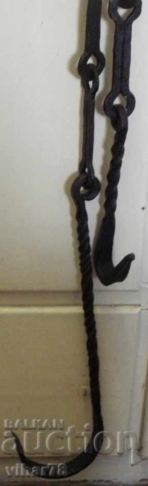 Delivery of Forged chain with hook, firebox Delivery of Forged chain with hook, firebox