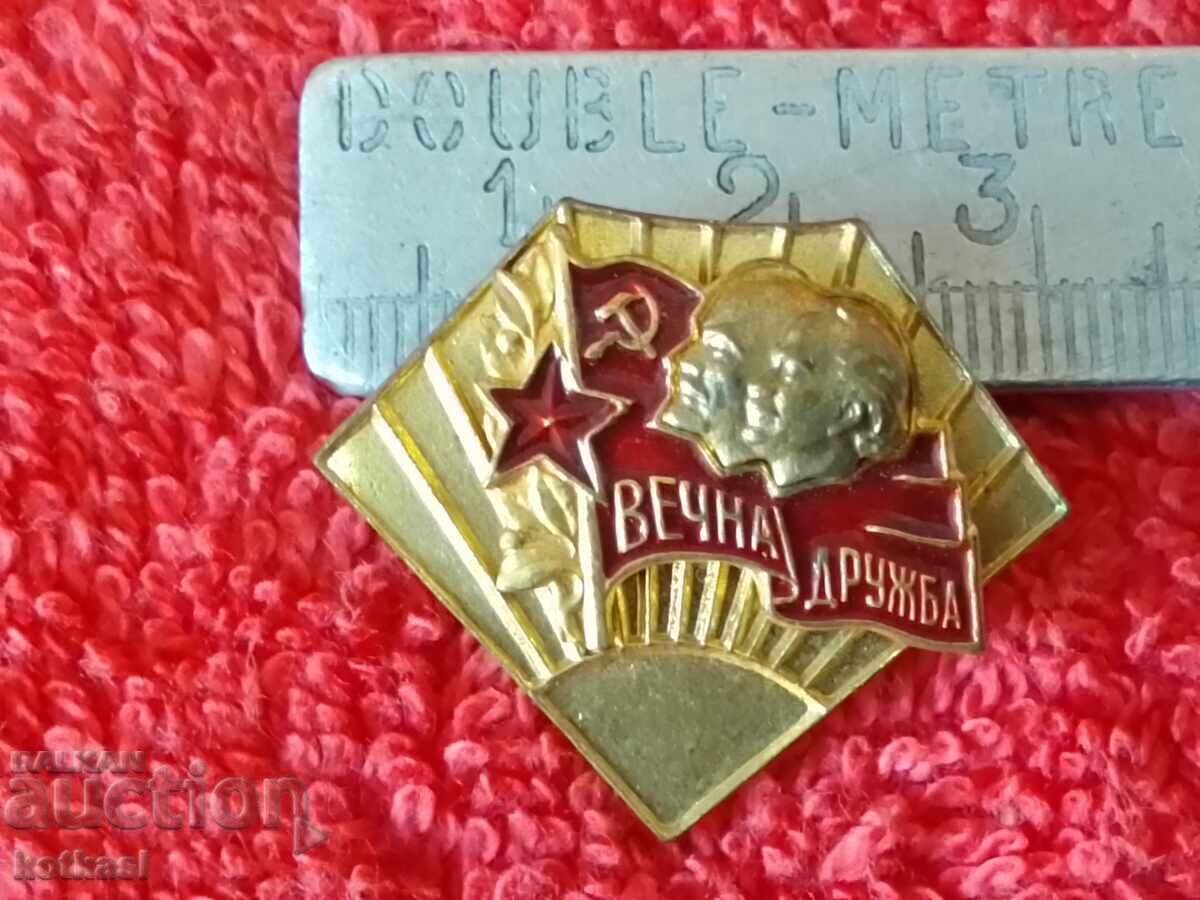 Old social badge enamel ETERNAL FRIENDSHIP Old social badge enamel ETERNAL FRIENDSHIP
