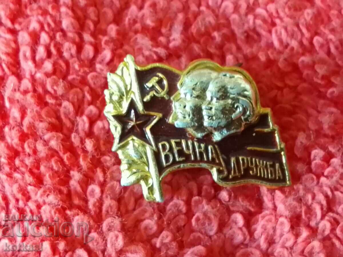 Auction Old social badge ETERNAL FRIENDSHIP Auction Old social badge ETERNAL FRIENDSHIP