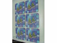 Όχι * 3510 σετ 6 τεμ. παλιά μαξιλάρια φελλού - χριστουγεννιάτικο μοτίβο
